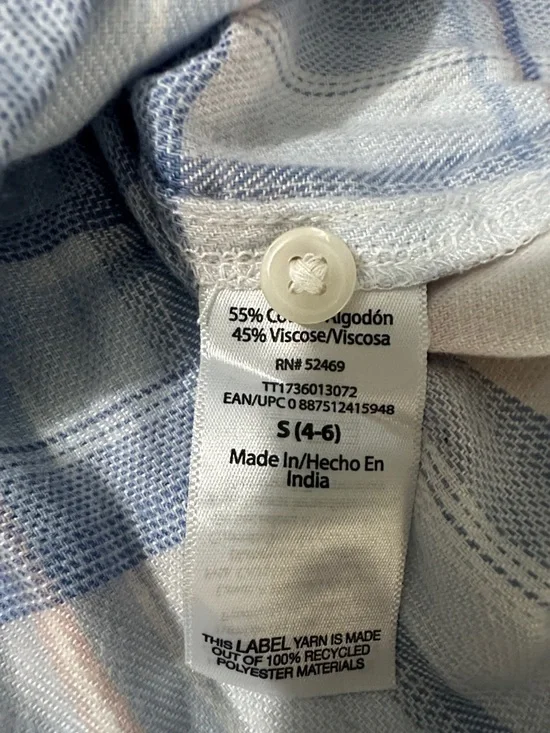 Just A Small Town Girl Upcycled crop flannel tee - Picture 6 of 8